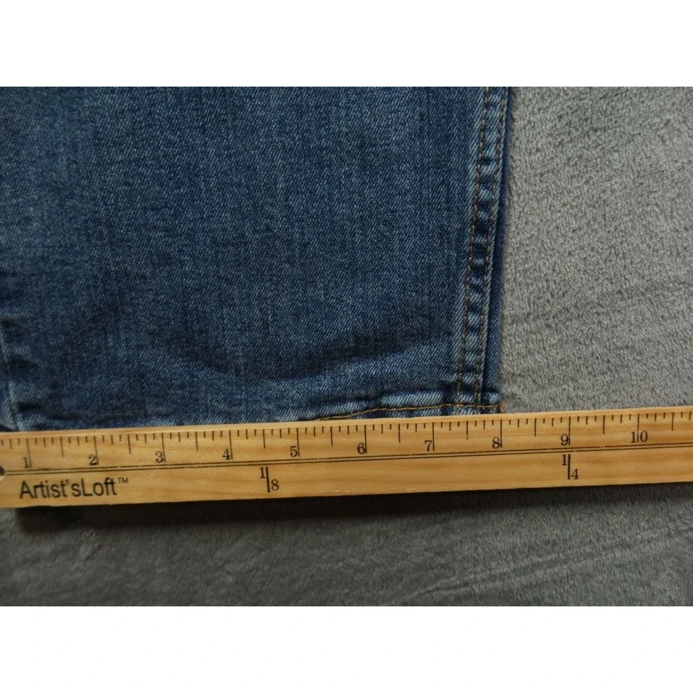 Levis Mens‎ Jeans 38 x 30 Blue Denim 505 Straight Leg Regular Fit Stretch